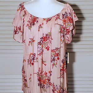 Terra & Sky 1X Babydoll Style Blouse